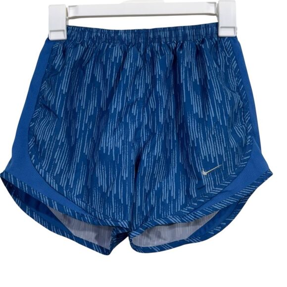 Nike Dri-Fit Blue Pattered Lined Athletic Shorts - Picture 1 of 4